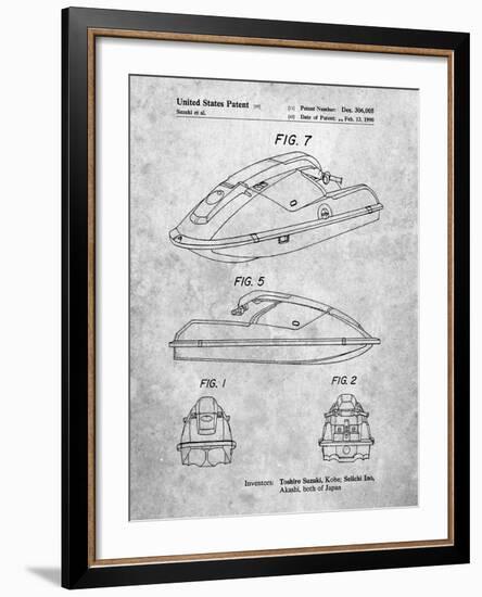 Suzuki Wave Runner Patent-Cole Borders-Framed Art Print