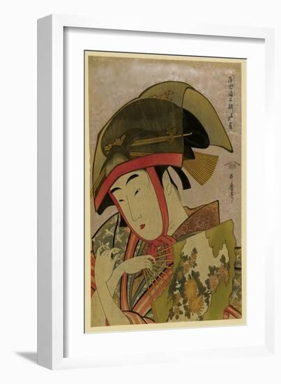 Suzume of Yoshiwara-Kitagawa Utamaro-Framed Art Print