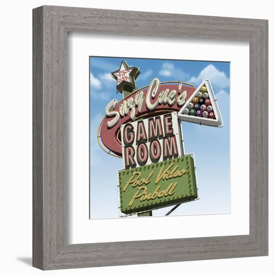 Suzy Cue's Game Room-Anthony Ross-Framed Art Print