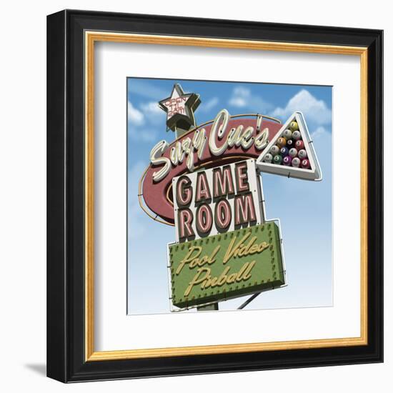 Suzy Cue's Game Room-Anthony Ross-Framed Art Print
