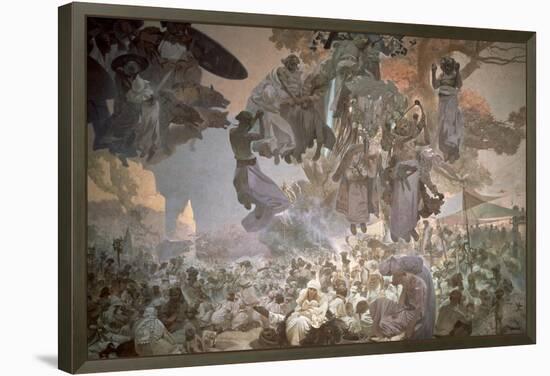 Svantovit Festival on the Island of Rugen, from the 'Slav Epic', 1912-Alphonse Mucha-Framed Premier Image Canvas