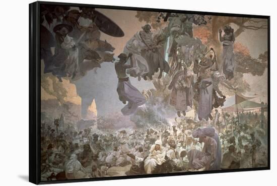 Svantovit Festival on the Island of Rugen, from the 'Slav Epic', 1912-Alphonse Mucha-Framed Premier Image Canvas