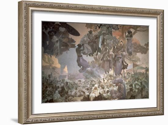 Svantovit Festival on the Island of Rugen, from the 'Slav Epic', 1912-Alphonse Mucha-Framed Giclee Print