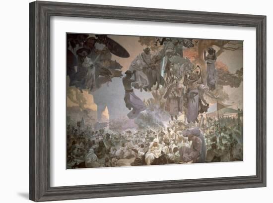 Svantovit Festival on the Island of Rugen, from the 'Slav Epic', 1912-Alphonse Mucha-Framed Giclee Print