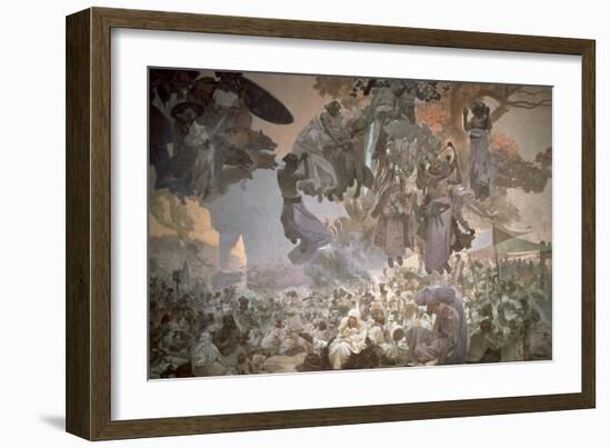 Svantovit Festival on the Island of Rugen, from the 'Slav Epic', 1912-Alphonse Mucha-Framed Giclee Print