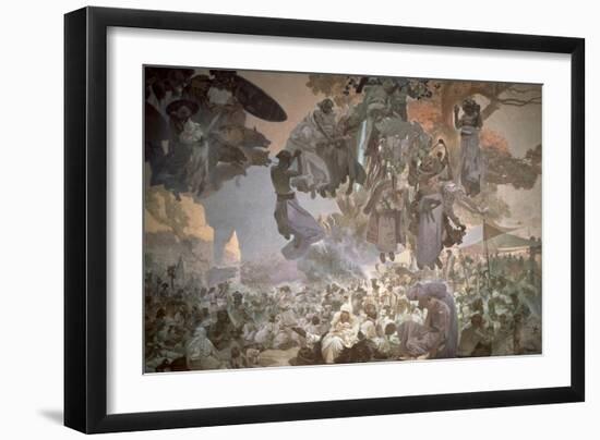 Svantovit Festival on the Island of Rugen, from the 'Slav Epic', 1912-Alphonse Mucha-Framed Giclee Print