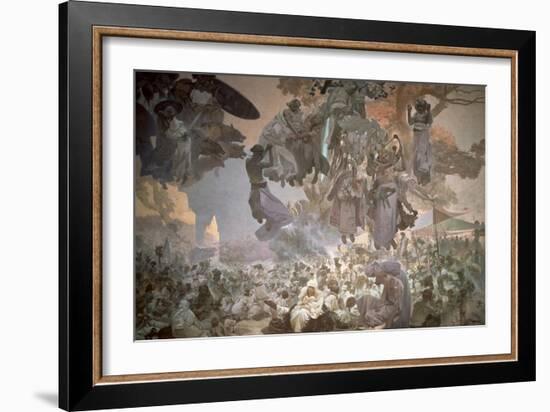 Svantovit Festival on the Island of Rugen, from the 'Slav Epic', 1912-Alphonse Mucha-Framed Giclee Print