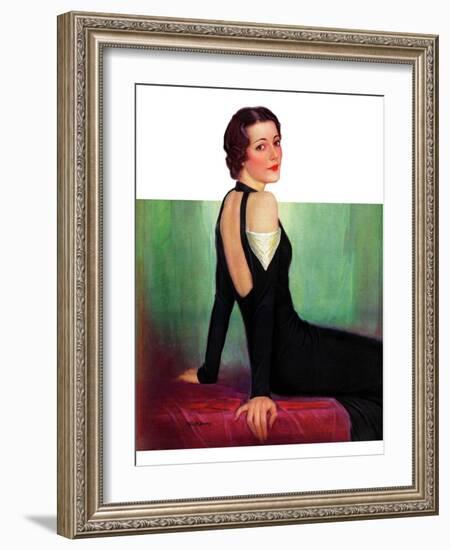 "Svelte in Black,"October 13, 1934-Charles W. Dennis-Framed Giclee Print