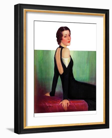 "Svelte in Black,"October 13, 1934-Charles W. Dennis-Framed Giclee Print