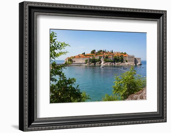 Sveti Stefan, near Budva, Montenegro.-null-Framed Photographic Print