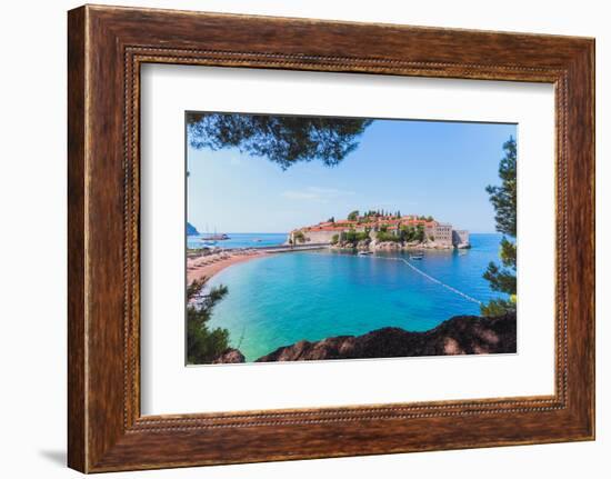 Sveti Stefan, near Budva, Montenegro.-null-Framed Photographic Print