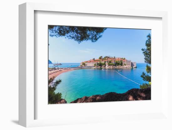 Sveti Stefan, near Budva, Montenegro.-null-Framed Photographic Print