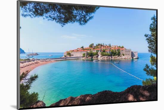 Sveti Stefan, near Budva, Montenegro.-null-Mounted Photographic Print