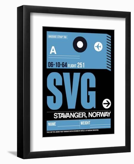 SVG Stavanger Luggage Tag II-NaxArt-Framed Art Print