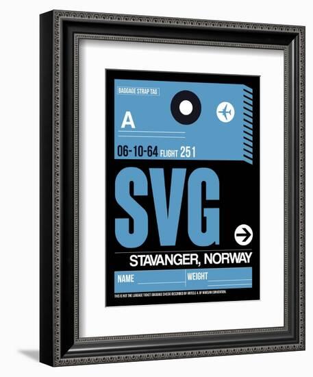 SVG Stavanger Luggage Tag II-NaxArt-Framed Art Print
