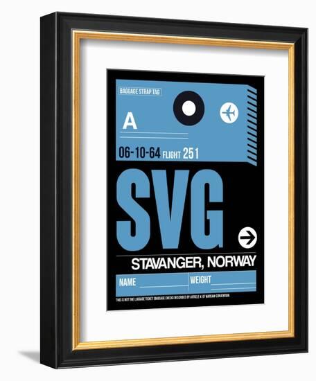 SVG Stavanger Luggage Tag II-NaxArt-Framed Art Print