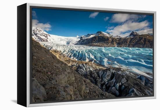 Svinafellsjokull Glacier in Skaftafell National Park, Iceland-null-Framed Premier Image Canvas