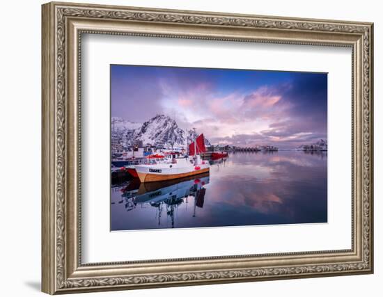 Svolvaer Harbor-Philippe Sainte-Laudy-Framed Photographic Print