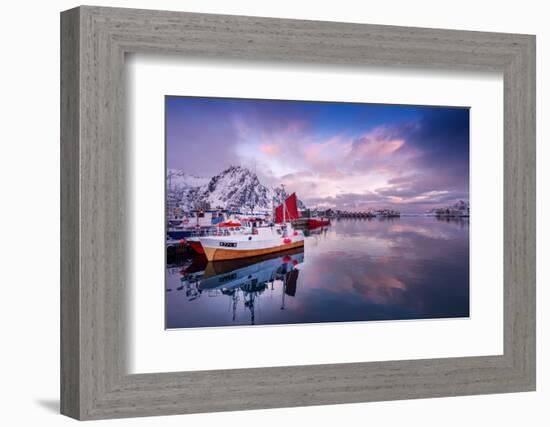 Svolvaer Harbor-Philippe Sainte-Laudy-Framed Photographic Print