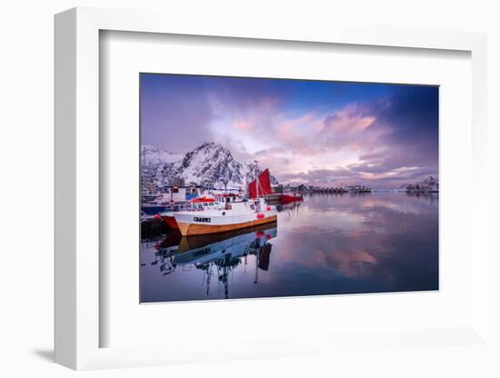 Svolvaer Harbor-Philippe Sainte-Laudy-Framed Photographic Print