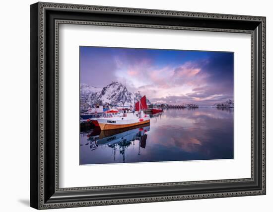 Svolvaer Harbor-Philippe Sainte-Laudy-Framed Photographic Print