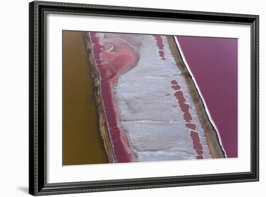 Swakopmund Saltworks, Aerial View, Namibia-Peter Adams-Framed Photographic Print