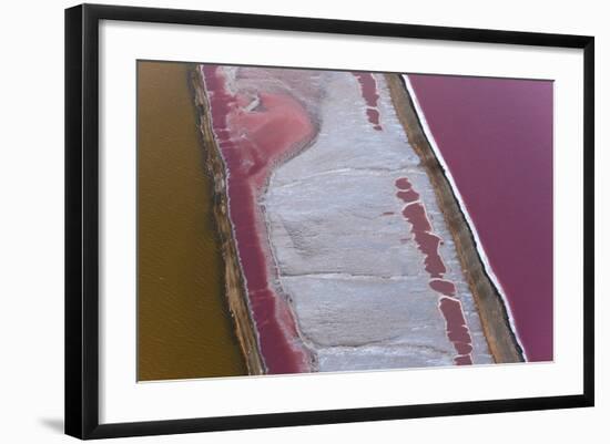 Swakopmund Saltworks, Aerial View, Namibia-Peter Adams-Framed Photographic Print