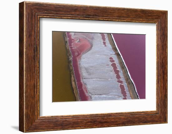 Swakopmund Saltworks, Aerial View, Namibia-Peter Adams-Framed Photographic Print