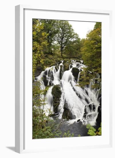 Swallow Falls in Autumn, Near Betwys-Y-Coed, on River Llugwy, Conwy, Wales, United Kingdom, Europe-Peter Barritt-Framed Photographic Print