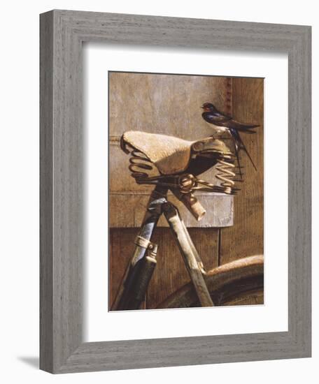Swallow On Bicycle-Peter Munro-Framed Premium Giclee Print