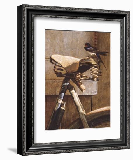 Swallow On Bicycle-Peter Munro-Framed Premium Giclee Print