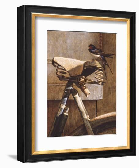 Swallow On Bicycle-Peter Munro-Framed Premium Giclee Print