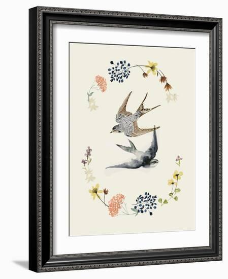 Swallow Wreath II-Studio W-Framed Art Print