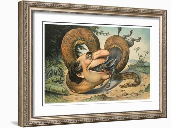 Swallowed!-JS Pughe-Framed Premium Giclee Print