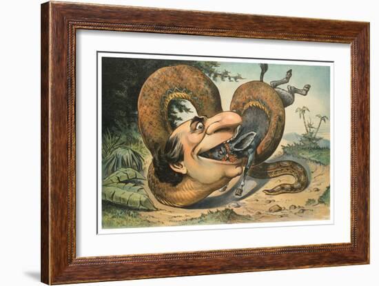 Swallowed!-JS Pughe-Framed Premium Giclee Print