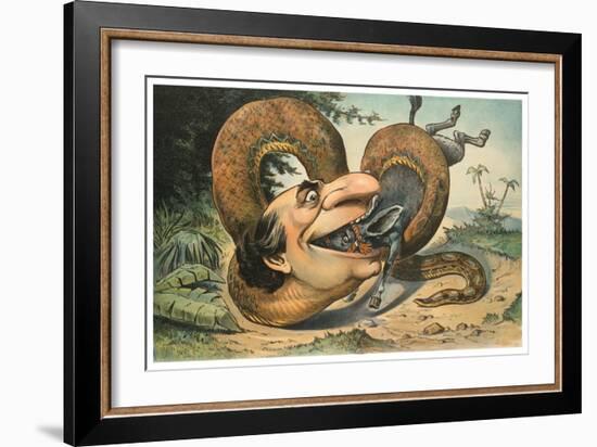 Swallowed!-JS Pughe-Framed Premium Giclee Print