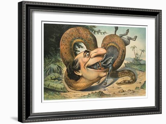 Swallowed!-JS Pughe-Framed Premium Giclee Print