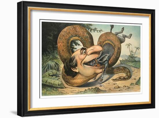 Swallowed!-JS Pughe-Framed Art Print