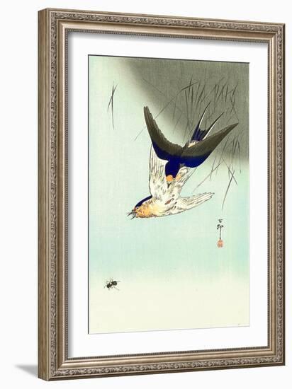 Swallows and Bee-Koson Ohara-Framed Giclee Print