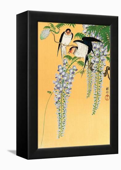 Swallows and Wisteria-Koson Ohara-Framed Premier Image Canvas