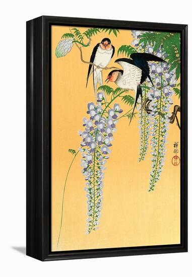 Swallows and Wisteria-Koson Ohara-Framed Premier Image Canvas