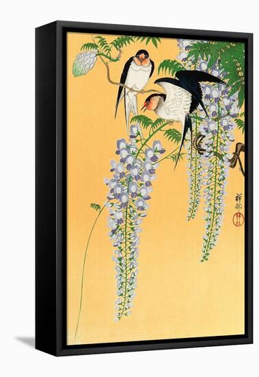 Swallows and Wisteria-Koson Ohara-Framed Premier Image Canvas