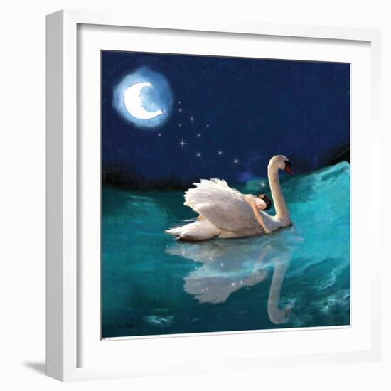 Swan And Child-Nancy Tillman-Framed Premium Giclee Print