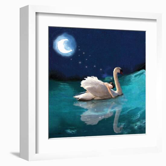 Swan And Child-Nancy Tillman-Framed Art Print