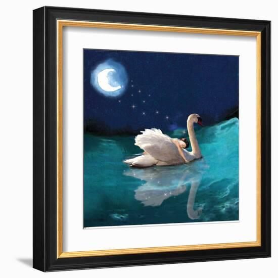 Swan And Child-Nancy Tillman-Framed Art Print