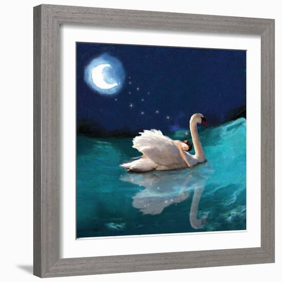 Swan And Child-Nancy Tillman-Framed Art Print