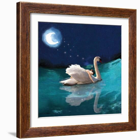 Swan And Child-Nancy Tillman-Framed Art Print