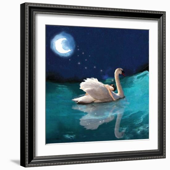 Swan And Child-Nancy Tillman-Framed Art Print