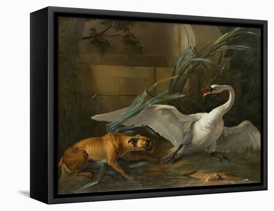 Swan Attacked by a Dog, 1745-Jean-Baptiste Oudry-Framed Premier Image Canvas