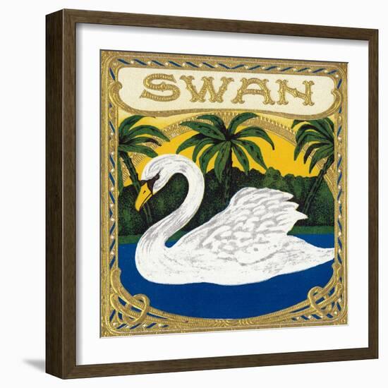 Swan Brand Cigar Box Label-Lantern Press-Framed Art Print